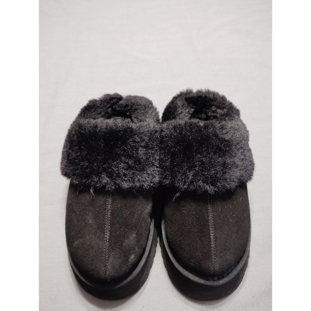 NWOB Project Cloud Clogs Mules Fur Lined Memory Foam Women Black Suede 5.5 Prepp